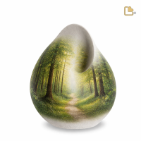 Urn bos Urn Schelp met een portret naar u keuze