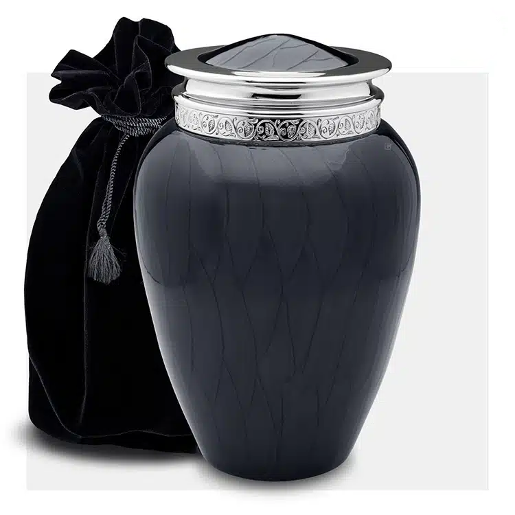 urn messing zwart
