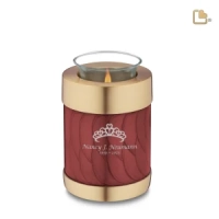 b rood 2 Urn waxinelicht bordeaux rood