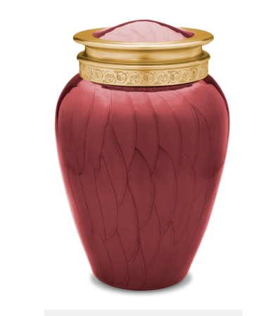 Urn Bordeaux rood messing ( 3.8 liter)