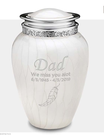 Urn wit / creme messing ( 3.8 liter)