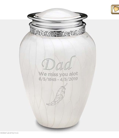 Urn wit / creme messing ( 3.8 liter)