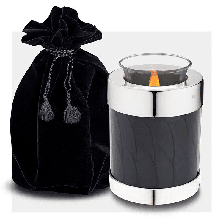 urn waxinelicht zwart
