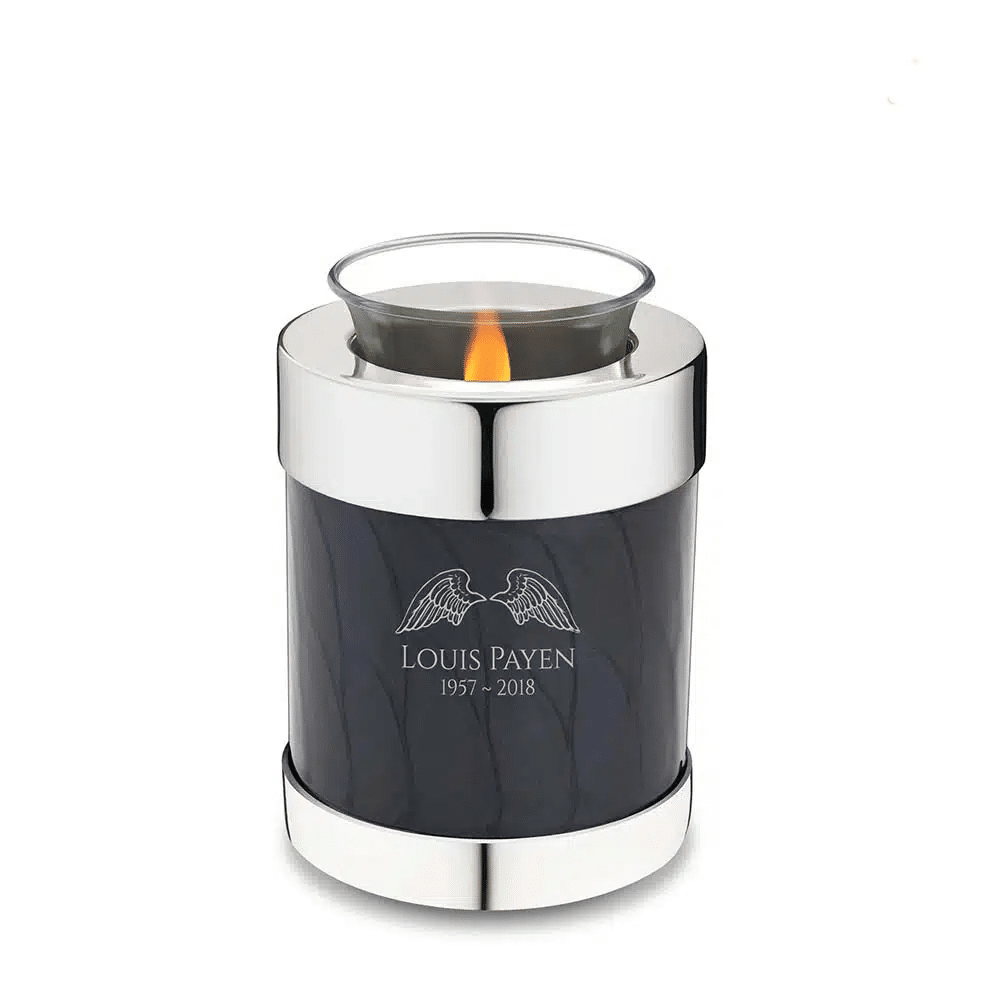 urn waxinelicht zwart