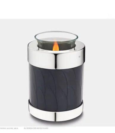 urn waxinelicht zwart