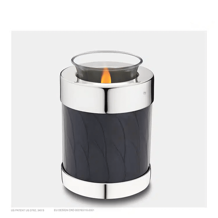 urn waxinelicht zwart