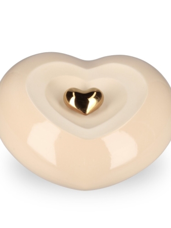 Keramische Urn Hart Beige (3.4 liter)