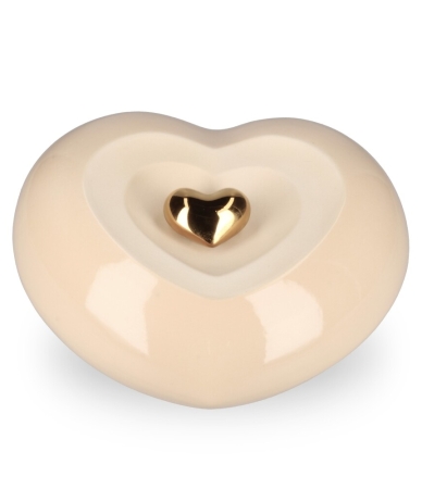 Keramische Urn Hart Beige (3.4 liter)