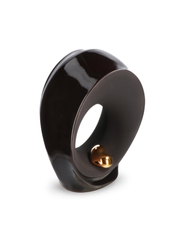 Keramische Urn Premium Donkerbruin - Antraciet (3.1liter)