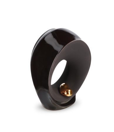 Keramische Urn Premium Donkerbruin - Antraciet (3.1liter)