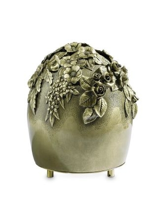 Bronzen urn met bloemen ( 4.5 liter)