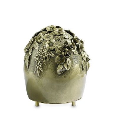 Bronzen urn met bloemen ( 4.5 liter)