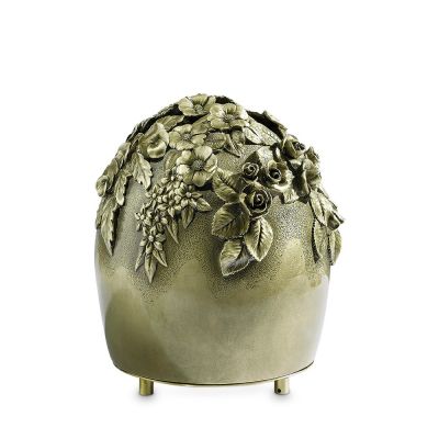 Bronzen urn met bloemen ( 4.5 liter)