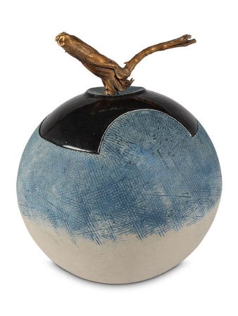 Keramiek urn Fusi - Blue- 3L