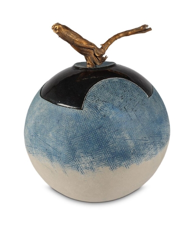 Keramiek urn Fusi - Blue- 3L