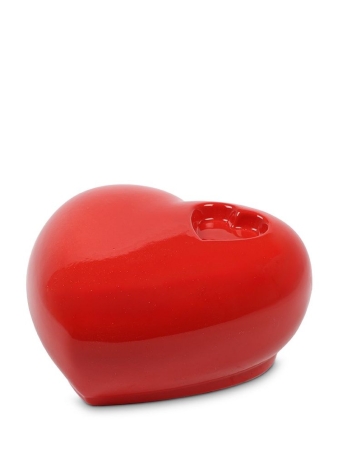 Rode Hart Urn van Keramiek – 800 ml