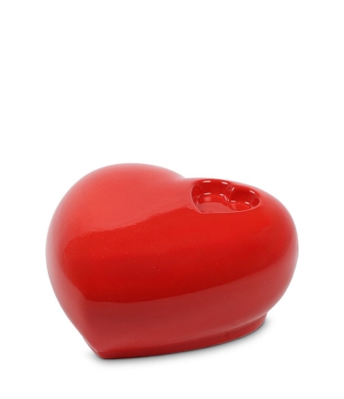 Rode Hart Urn van Keramiek – 800 ml