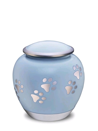 Dierenurn met pootjes - Blue shadow ( 1.1 liter)