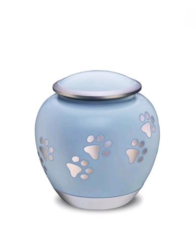 Dierenurn met pootjes - Blue shadow ( 1.1 liter)