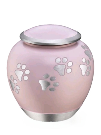 Dierenurn met pootjes - Roze shadow ( 1.4 liter)