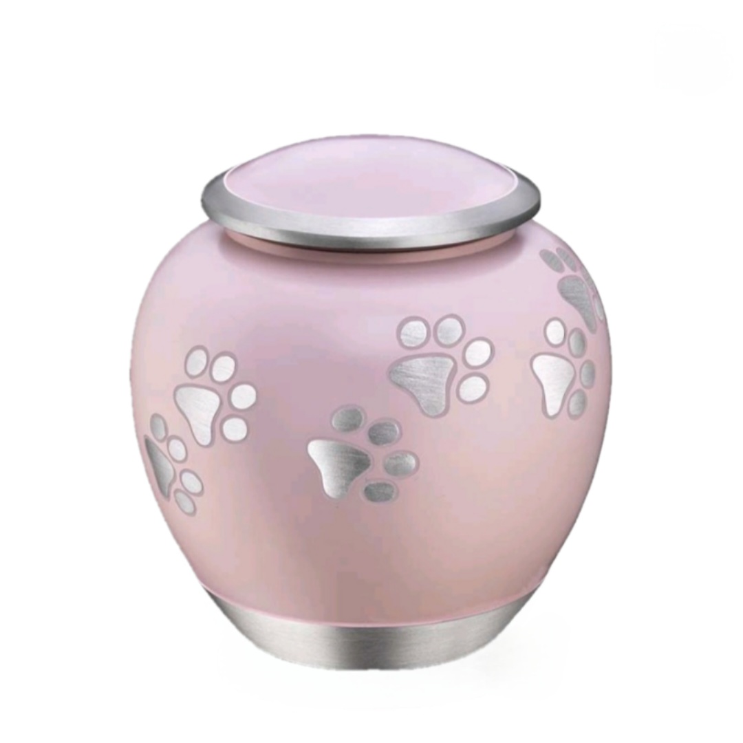 25816 Dierenurn met pootjes - Roze shadow ( 1.4 liter)