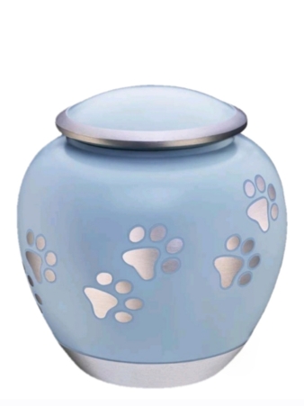 Dierenurn met pootjes - Blue shadow ( 1.4 liter)