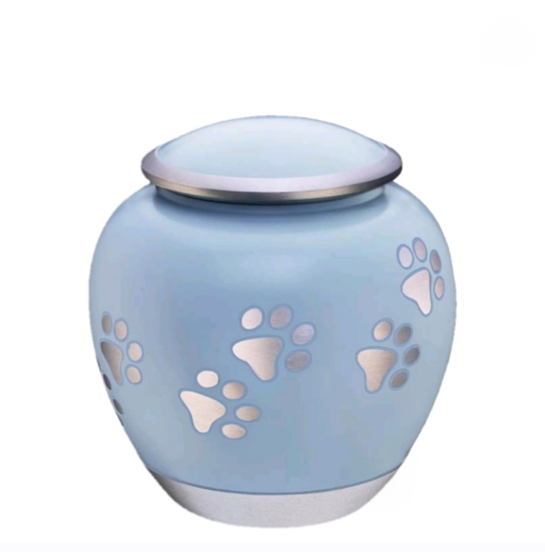 25820 Dierenurn met pootjes - Blue shadow ( 1.4 liter)