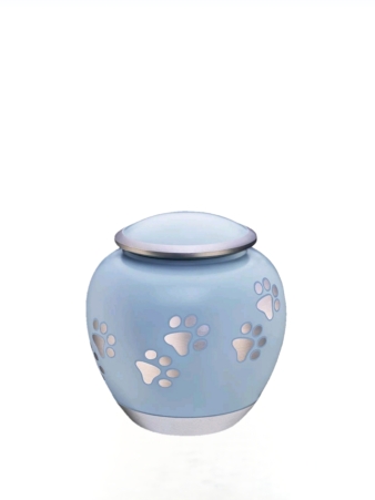 Dierenurn met pootjes - Blue shadow ( 0.6 liter)