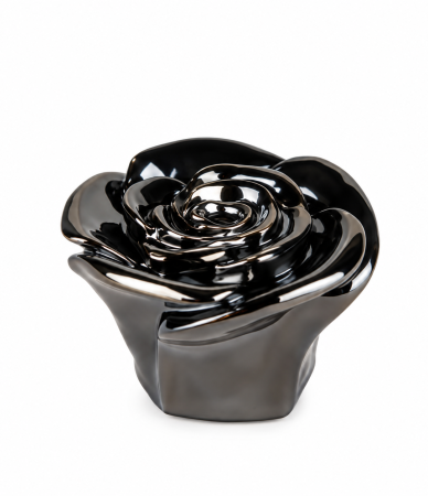 Mini Urn Roos Zilverkleurig – Keramiek 0,05 Liter
