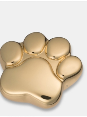 Urn Pootje voor Kat of Hond - Goud Glimmend ( 2 formaten)