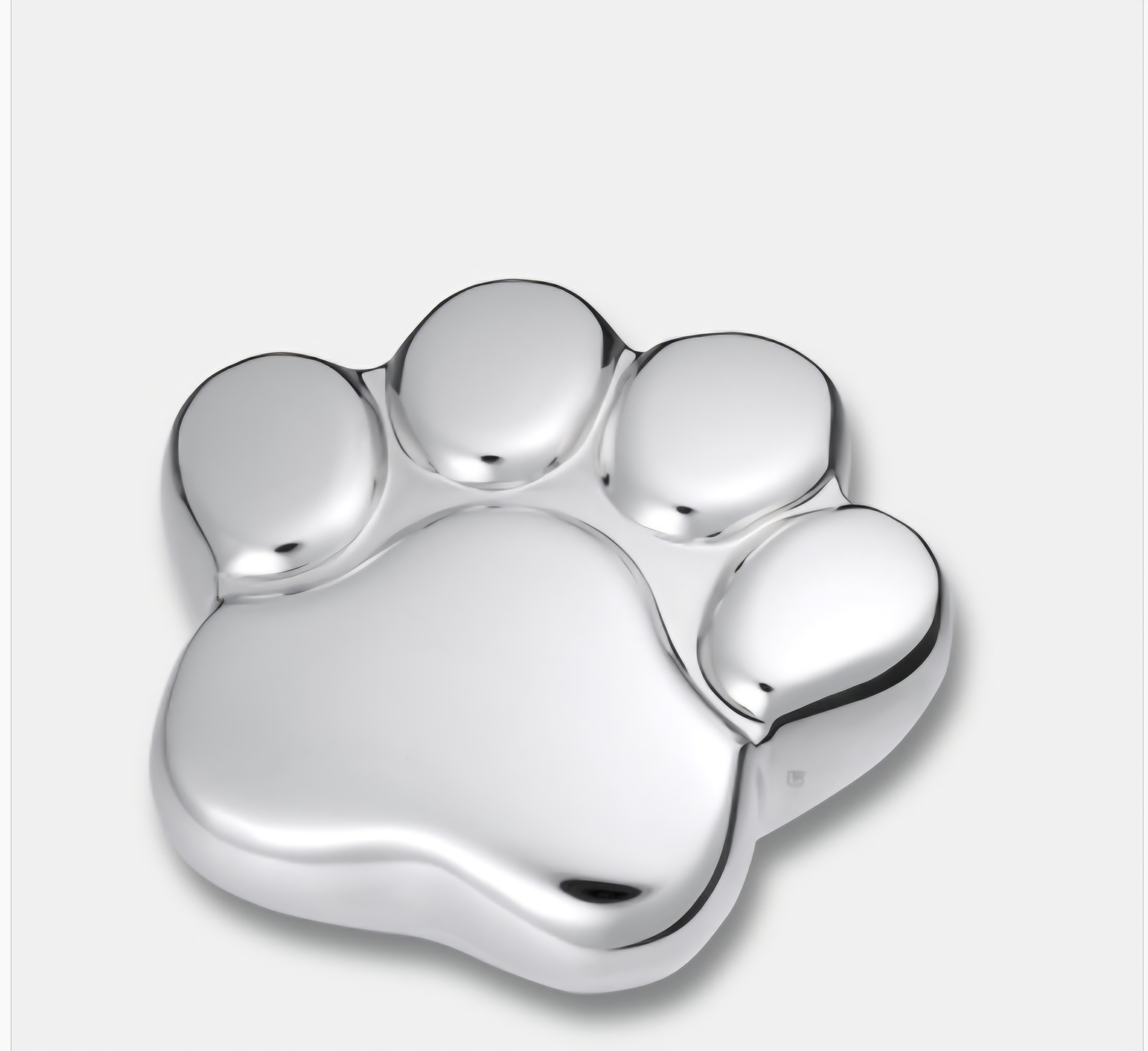 Urn Pootje voor Kat of Hond - Zilverkleurig glimmend ( 3 formaten)