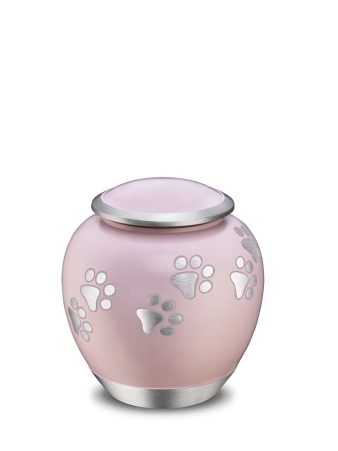 Dierenurn met pootjes - Roze shadow ( 0.6 liter)