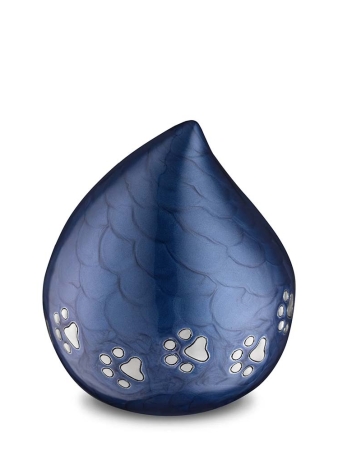 Dierenurn love drop - Blauw ( 1.1 liter)