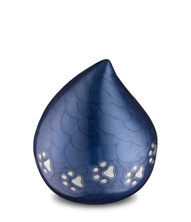 Dierenurn love drop - Blauw ( 1.1 liter)