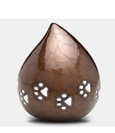 Dierenurn love drop - Goud bruin ( 1.1 liter)