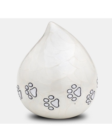 Dierenurn love drop - Parelwit ( 1.1 liter)