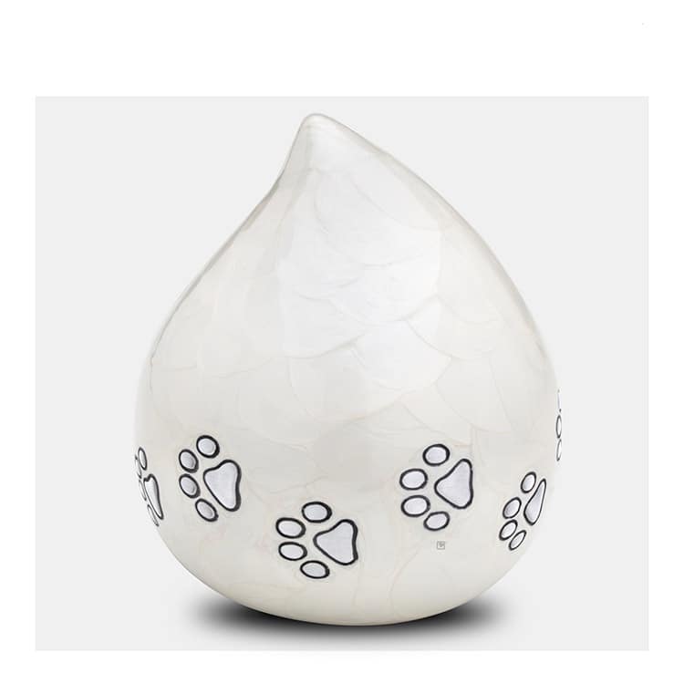 Dierenurn love drop - Parelwit ( 1.1 liter)