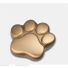 loveurns-miniurn-pootafdruk-P673K-urnenonline.nl Urn Pootje voor Kat of Hond - Goudkleurig mat ( 3 formaten)