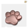 loveurns-miniurn-pootafdruk-P674K-urnenonline.nl Urn Pootje voor Kat of Hond - Rose mat ( 3 formaten)