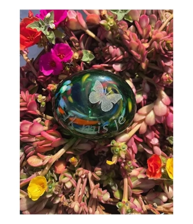 mini urn glas - ik mis je vlinder