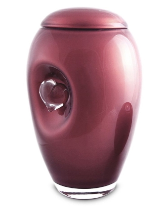 Urn Glas Bordeaux - met hartje (3.8 liter)