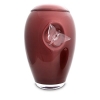 unagu072-4 Urn Glas Bordeaux - met vlinder (3.5 liter)