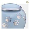 urnenonline.nl- blauw Dierenurn met pootjes - Blue shadow ( 1.1 liter)