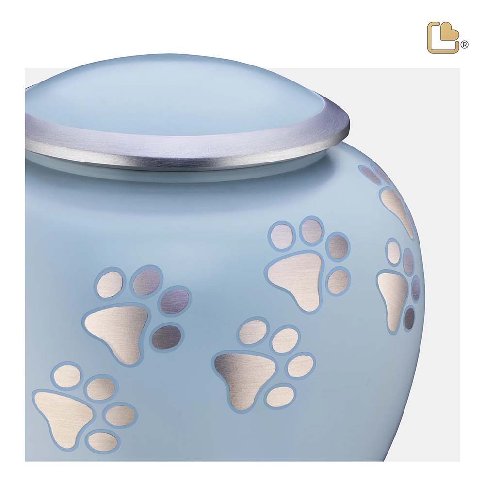 Dierenurn met pootjes - Blue shadow ( 1.1 liter)
