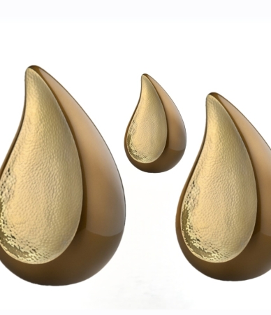 Urn traan donkerbruin & goudkleur