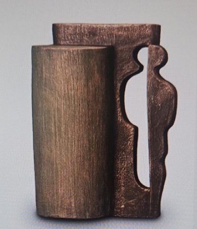 Keramische urn brons 'leegte' ( 3 liter)
