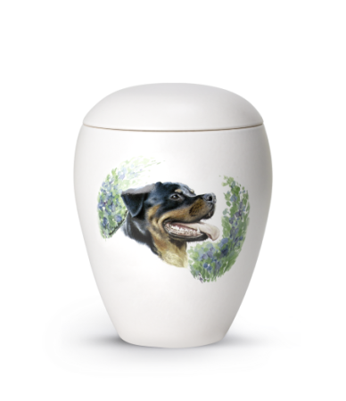 Keramische dieren urn Rottweiler