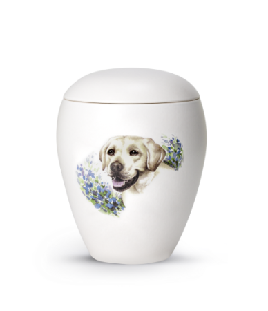 Keramische dieren urn Labrador