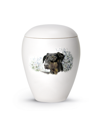 Keramische dieren urn Doberman