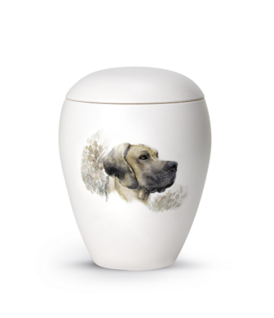 Keramische dieren urn Deense Dog